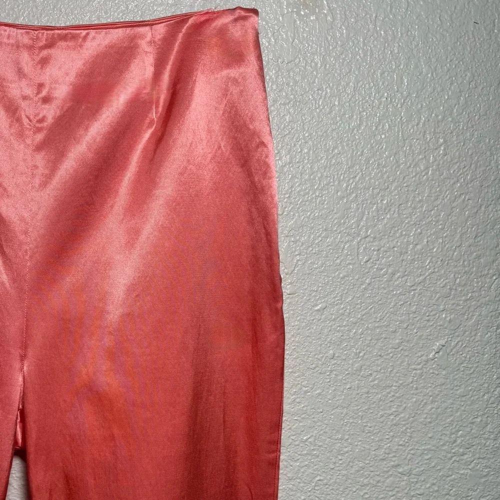 Staud NWT Satin Straight High Rise Cropped Leg Pants Size 4 Minimalist designer